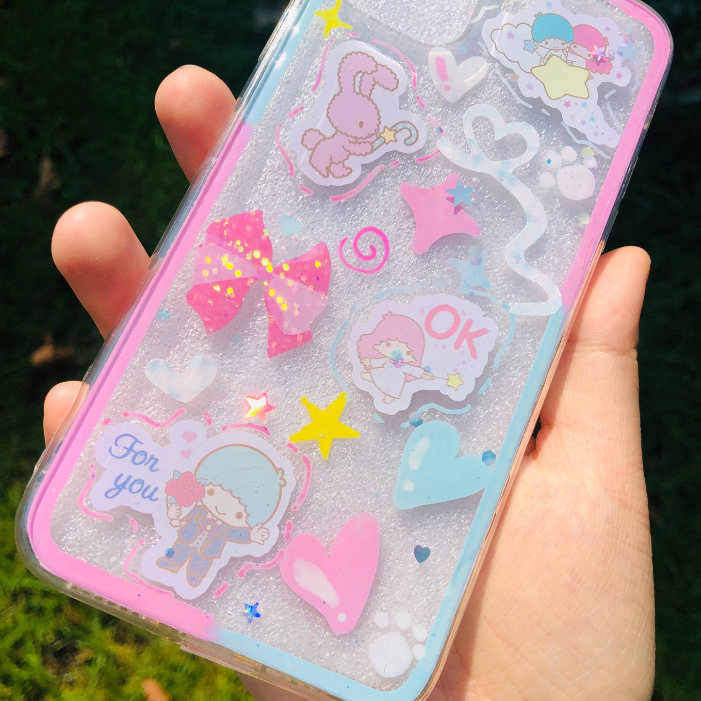 Twin Star Resin Phone Case