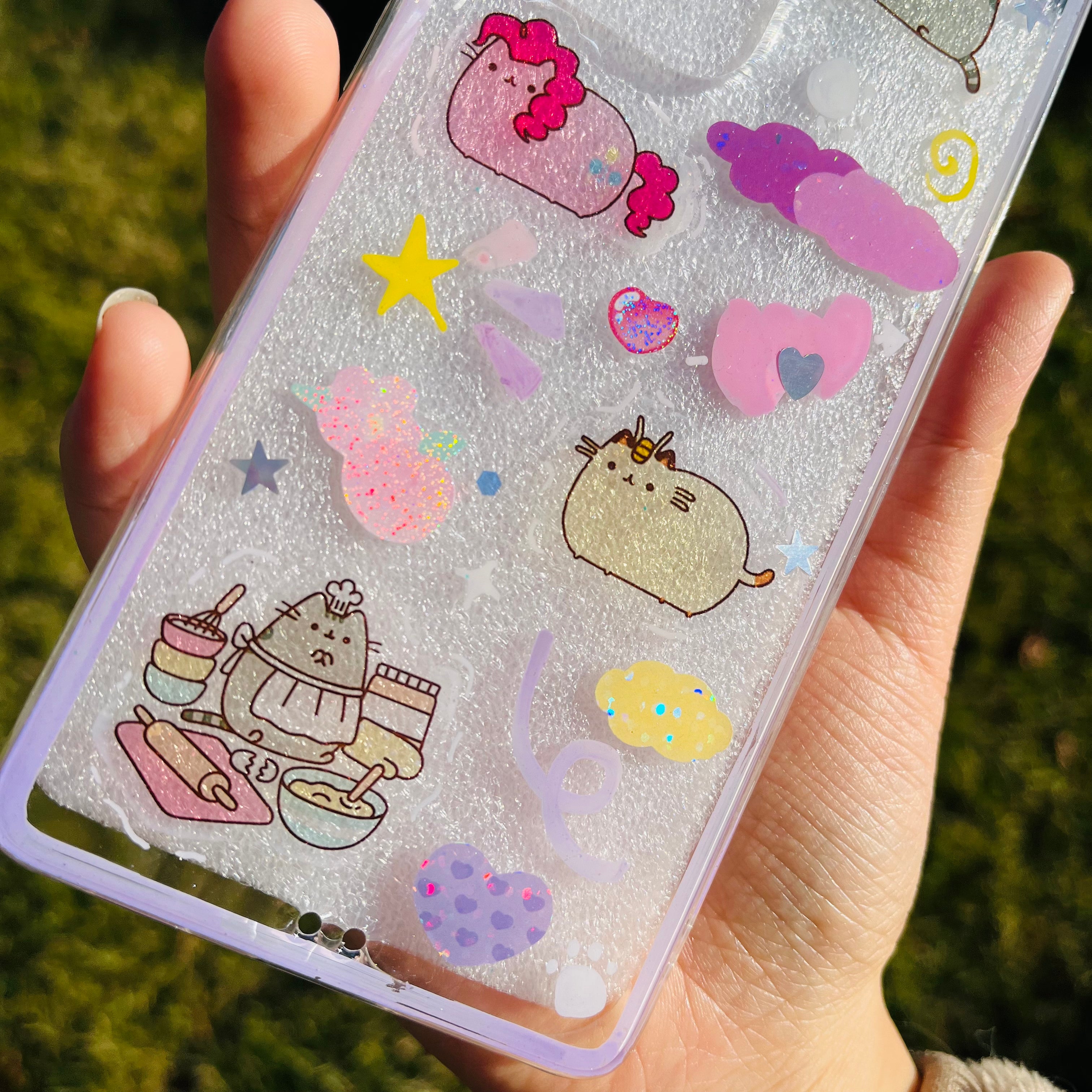 Pusheen Cat Resin Phone Cases AmberCraftDesign